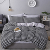 Houndstooth Bedding Black White Bedding Sets Hounds Tooth Check Duvet Cover Sets Cotton Bedding Geometric Pattern Printed Single Full Queen King Size