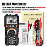 HT118 Professional High Precise 6000 counts 1000V AC DC Digital Multimeter Ohm Hz NCV Live C/F Duty Multimetro Voltage Meter