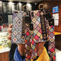 Huawei Applicable to P30 Pro Mobile Phone Case Female P20 Silicone Mate20X Wristband Retro With Lanyard Glory 20 Chinese Style All-inclusive Anti-fall