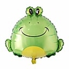huge animal head safari foil balloon inflatable air ballon happy birthday christmas party decorations kids baby shower party supplies (huge frog)