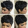 Human Hair Blend Wig Short Curly Afro Short Hairstyles 2020 Berry Curly Afro Natural Black African American Wig For Black Women Machine Made Women