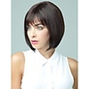 Human Hair Capless Wig Short Bob Short Hairstyles 2019 Rihanna style Straight Wavy Dark Black Wig 12 inch Natural Hairline African American Wig 100% Hand Tied Women