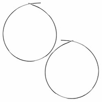 humble chic thin hoop earrings for women - hypoallergenic lightweight wire threader loop drop dangles,  safe for sensitive ears,  925 white - 2 inch,  sterling silver-electroplated,  large hoops,  50mm