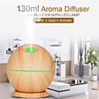 Humidifier Essential Aroma Oil Diffuser Wood Grain USB Mini Mist Maker LED Light Ultrasonic Air Cool Mist Maker for Home