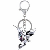 hummingbird keychain for women girls unique black enamel bird keyring