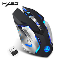 HXSJ M10 2.4Ghz Wireless Gaming Mouse 2400dpi Built-in Battery Rechargeable 7 Color Backlight Breathing Comfort Gamer Mice miniinthebox