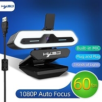 HXSJ New 1080P Auto-Focus Computer Camera 60 Frames Plug And Play 3-Color Fill Light Video Conference Live Broadcast miniinthebox