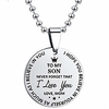 i love you round pendant necklace inspirational birthday gifts jewelry to son daughter from mom dad miniinthebox