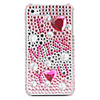 I MISS YOU Pattern , PVC Case with Crystals Cover for iPhone 4,  4S (Pink)