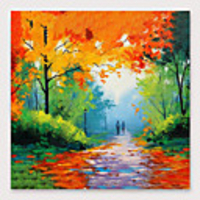 IARTS Hand Painted autumn Oil Painting with Stretched Frame For Home Decoration With Stretched Frame