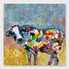 IARTS Hand Painted Huahua cattle Oil Painting with Stretched Frame For Home Decoration With Stretched Frame