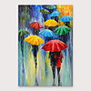 IARTS Hand Painted In the Rain Oil Painting with Stretched Frame For Home Decoration With Stretched Frame