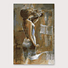 IARTS Hand Painted musician Oil Painting with Stretched Frame For Home Decoration With Stretched Frame