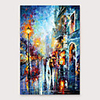 IARTS Hand Painted Streetscape Oil Painting with Stretched Frame For Home Decoration With Stretched Frame