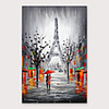 IARTS Hand Painted Walking under the tower Oil Painting with Stretched Frame For Home Decoration With Stretched Frame
