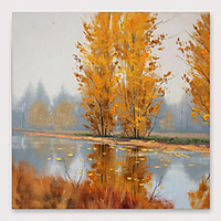 IARTSamp;reg;Hand Painted autumn Oil Painting with Stretched Frame For Home Decoration With Stretched Frame
