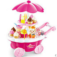 Ice Cream Cart Toy Toy Food / Play Food Pretend Play FoodDrink Ice Cream Dessert Child Safe Kid