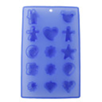 Ice Mould,  14 Different Ice Shapes,  Deep Blue