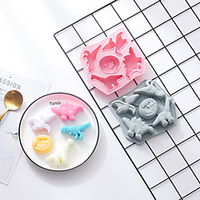 Ice Tray Cake Mold 2-Pieces Set Ancient Dinosaur Rice Cake Cake Mold Animal Jelly Mold Baking Pudding Chocolate Mold miniinthebox