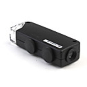Illuminated Zoom Pocket Microscope (60x-100x) (Black)