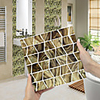 Imitation Epoxy Tile Sticker Black Gold Mosaic Water Corrugated Wall Sticker House Renovation DIY Self-adhesive PVC Wallpaper Painting Kitchen Waterproof and Oilproof Wall Sticker