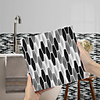 Imitation Epoxy Tile Sticker Color Mosaic Black and White Tile Wall Sticker House Renovation DIY Self-adhesive PVC Wallpaper Painting Kitchen Waterproof and Oilproof Wall Sticker