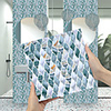 Imitation Epoxy Tile Sticker Gray Blue Jade Mosaic Wall Sticker House Renovation DIY Self-adhesive PVC Wallpaper Painting Kitchen Waterproof and Oilproof Wall Sticker