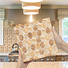 Imitation Epoxy Tile Sticker Milk Coffee Crystal Mosaic Wall Sticker House Renovation DIY Self-adhesive PVC Wallpaper Painting Kitchen Waterproof and Oilproof Wall Sticker