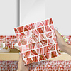Imitation Epoxy Tile Sticker Pink Orange Mosaic Water Corrugated Wall Sticker House Renovation DIY Self-adhesive PVC Wallpaper Painting Kitchen Waterproof and Oilproof Wall Sticker