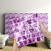 Imitation Epoxy Tile Sticker Pink Purple Mosaic Water Corrugated Wall Sticker House Renovation DIY Self-adhesive PVC Wallpaper Painting Kitchen Waterproof and Oilproof Wall Sticker