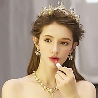 Imitation Pearl / Rhinestone Headdress / Earring / Suits with Beading 4pcs Wedding / Party / Evening Headpiece