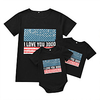 Independence Day Pattern Letter Print Round Collar T-shirt for Family miniinthebox