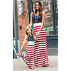 Independence Day Striped Tank Dresses for Mommy and Me miniinthebox