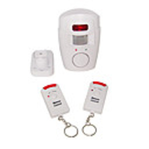 Independently Wireless Infrared Motion Detecting Alarm System with 2 x Remote Controls