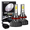 INFITARY 2pcs H11 Car Light Bulbs 72 W COB 8000 lm LED Headlamps For universal