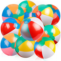 Inflatable Beach Ball Classic Rainbow Color Birthday Pool Party Favors Summer Water Toy Fun Play Beachball Game for Kid Boys Girls 8 to 12 Inches from Inflated to Deflated (10 PCS) miniinthebox