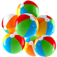 Inflatable Beach Balls Jumbo 24 inch Pool Balls,  Beach Summer Parties,  and Gifts 12 Pack Blow up Rainbow Color Beach Ball (12 Balls) miniinthebox