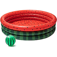 Inflatable Kiddie Pool Watermelon Large Swimming Pools Beach Ball Set Kids Paddling Pool Durable Water Pool Fishing Game Pool Summer Water Party for Adults Backyard Outdoor Indoor (Without Beach Ball) miniinthebox