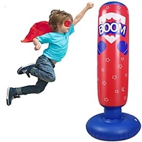 Inflatable Punching Bag- 52 Inch Standing Boxing Bag for Kids, Free Standing Boxing Toy for Kids miniinthebox
