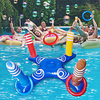 Inflatable Ring Toss Pool Game Toys with 4 Pcs Floating Swimming Pool Ring for Multiplayer Water Pool Game Outdoor Kid Family Pool Toys and Water Fun Floats Play Game Beach Party for Adults miniinthebox