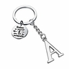 initial keychain alphabet initial letter key ring pendant inspiration gifts believe in yourself and you will unstoppable (initial c)