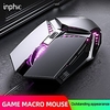 InPhic Home USB Wired 4800DPI Mute Mouse 6-key Macro Programming Manipulator Feeling E-sports Game Mouse for PC Laptop Notebook miniinthebox