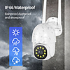 INQMEGA 1080P FHD Mini PTZ Wifi IP Camera Outdoor 4X Digital Zoom AI Human Detect Wireless Camera Waterproof P2P ONVIF Audio 2MP