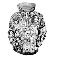 Inspired by Ahegao Ahegao Cosplay Costume Hoodie Terylene 3D Printing Harajuku Graphic Hoodie For Men