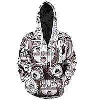 Inspired by Ahegao Ahegao Cosplay Costume Hoodie Terylene 3D Printing Hoodie For Men