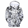 Inspired by Ahegao Hentai Hoodie Anime 100% Polyester Anime 3D Harajuku Graphic Hoodie For Men