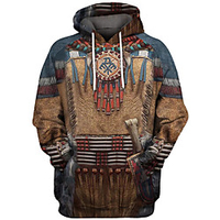 Inspired by American Indian American Indian Cosplay Costume Hoodie Terylene 3D Printing Harajuku Graphic Hoodie For Men