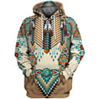 Inspired by American Indian American Indian Cosplay Costume Hoodie Terylene 3D Printing Hoodie For Men