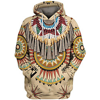Inspired by American Indian American Indian Cosplay Costume Hoodie Terylene 3D Printing Hoodie For Men