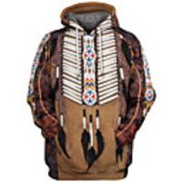 Inspired by American Indian American Indian Cosplay Costume Hoodie Terylene 3D Printing Hoodie For Men